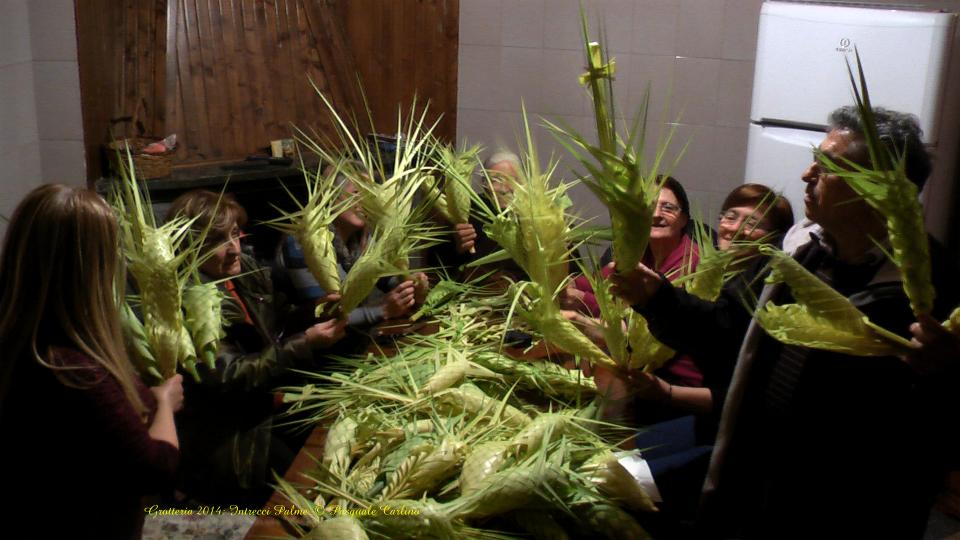 Intreccio Palme per Domenica delle Palme 2014 in Grotteria